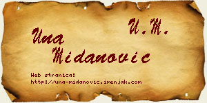 Una Midanović vizit kartica